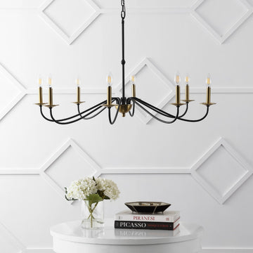 Wicklow 40" 8-Light Bohemian Farmhouse Iron LED Chandelier